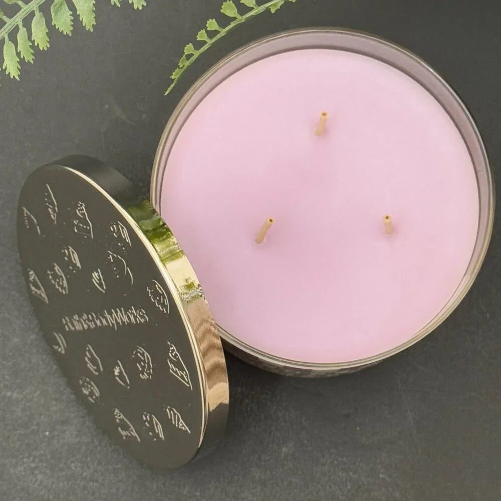 BBW Lavender Marshmallow Bath & Body Works 3 Wick Candle - Picture 6 of 10